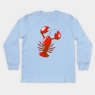 cute red lobster Kids Long Sleeve T-Shirt